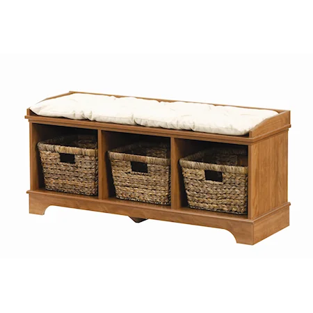 Entry Bench with Accent Baskets